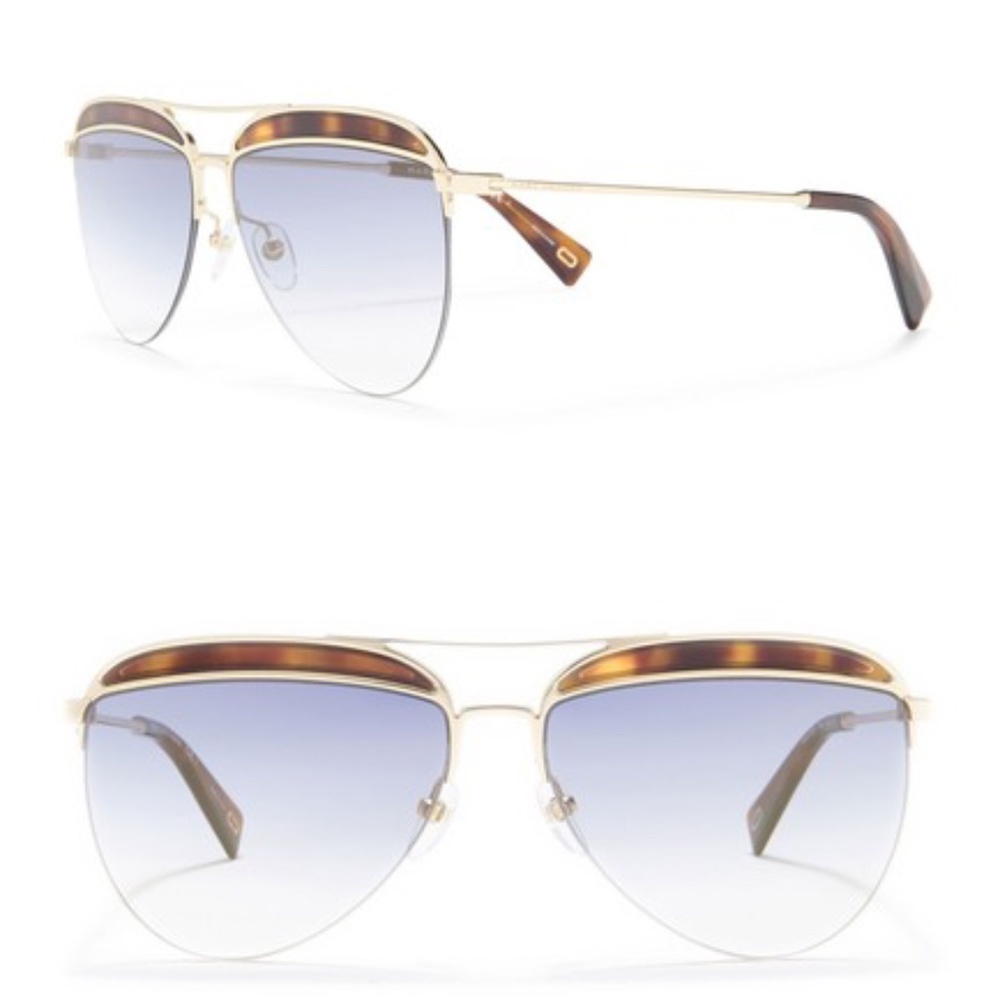 NWT Marc Jacobs 61mm Aviator Sunglasses 0086-1V